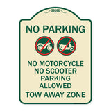 No Parking No Motorcycle No Scooter Parking Allowed Tow Away Zone (With Graphic)