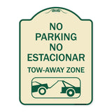 No Parking No Estacionar Tow Away Zone (With Graphic) Directional Arrow) Tacionamiento Zona De Cargamento