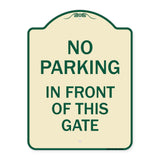 No Parking in Front of This Gate