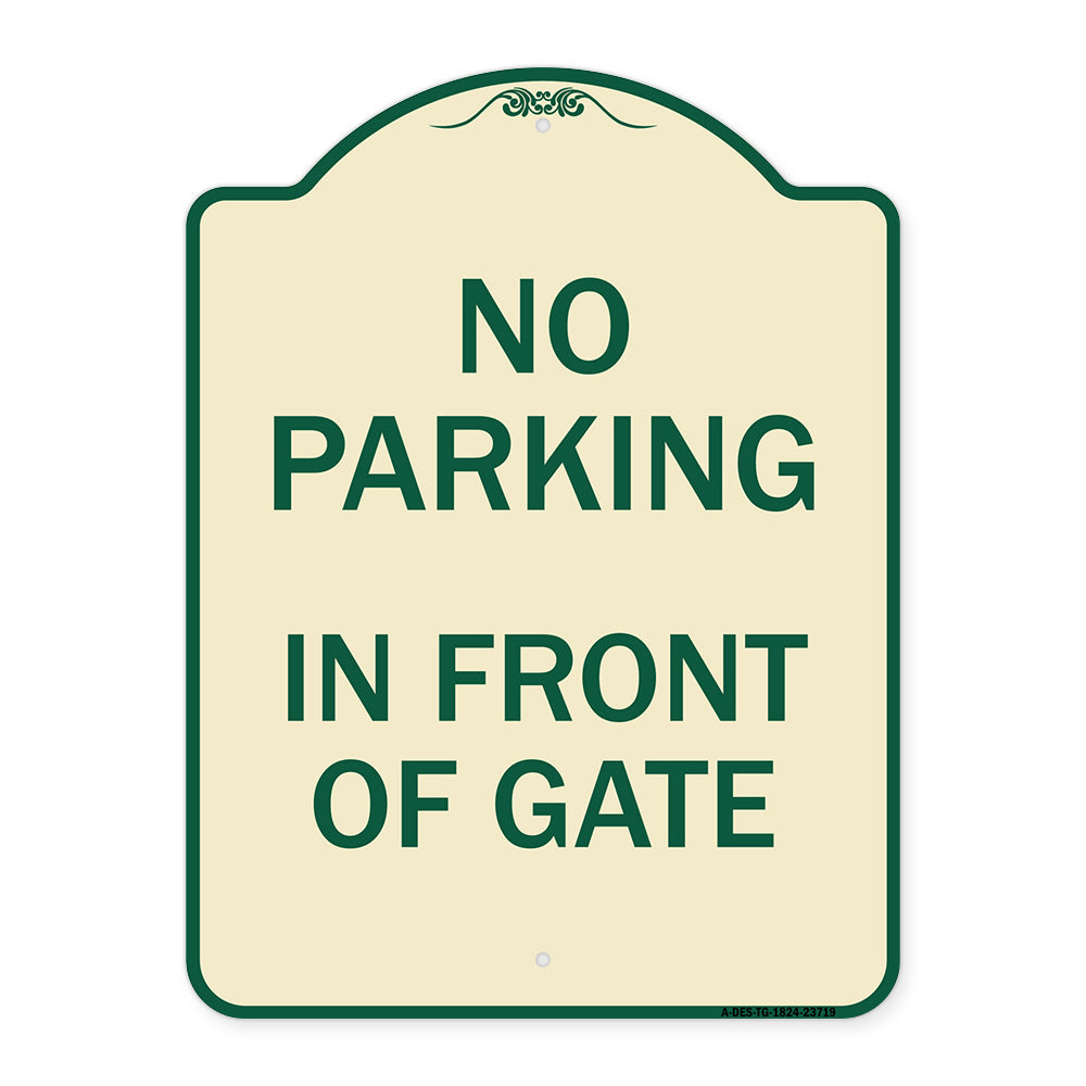 No Parking in Front of Gate