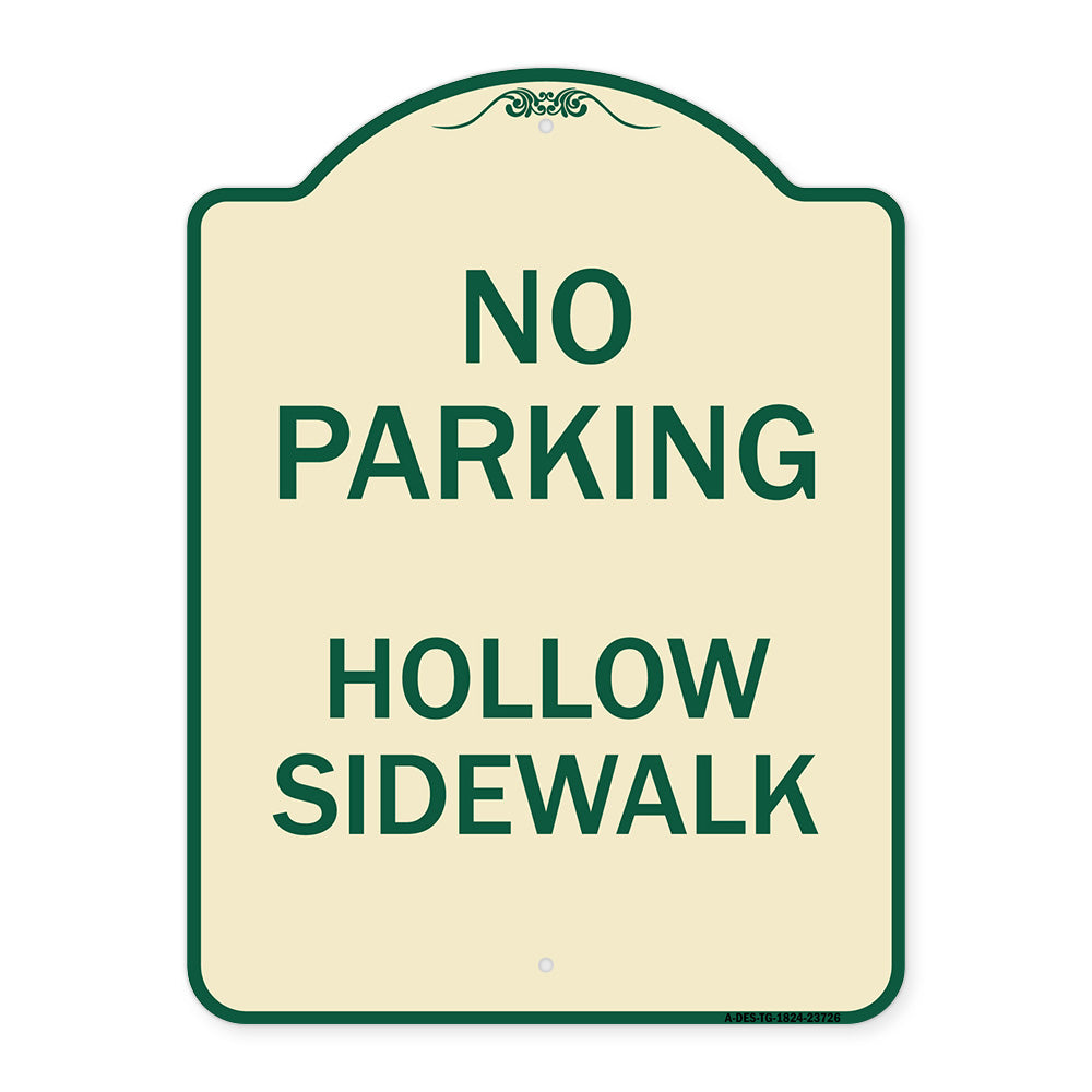 No Parking Hollow Sidewalk