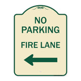 No Parking Fire Lane (With Left Arrow)