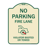 No Parking Fire Lane (With Graphic) Violators Booted or Towed