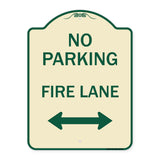 No Parking Fire Lane (With Bidirectional Arrow)