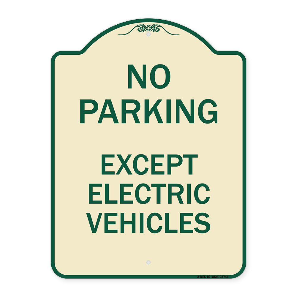 No Parking Except Electric Vehicles