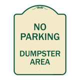 No Parking Dumpster Area