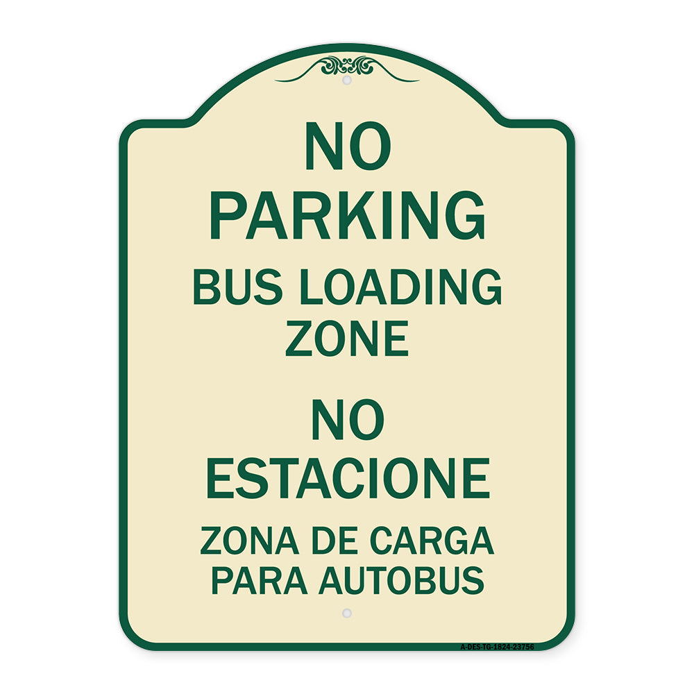 No Parking Bus Loading Zone No Entacionamiento Bus De Carga Zona