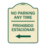 No Parking Anytime Prohibido Estacionar (With Left Arrow)