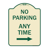 No Parking Anytime with Right Arrow