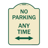 No Parking Anytime with Bidirectional Arrow