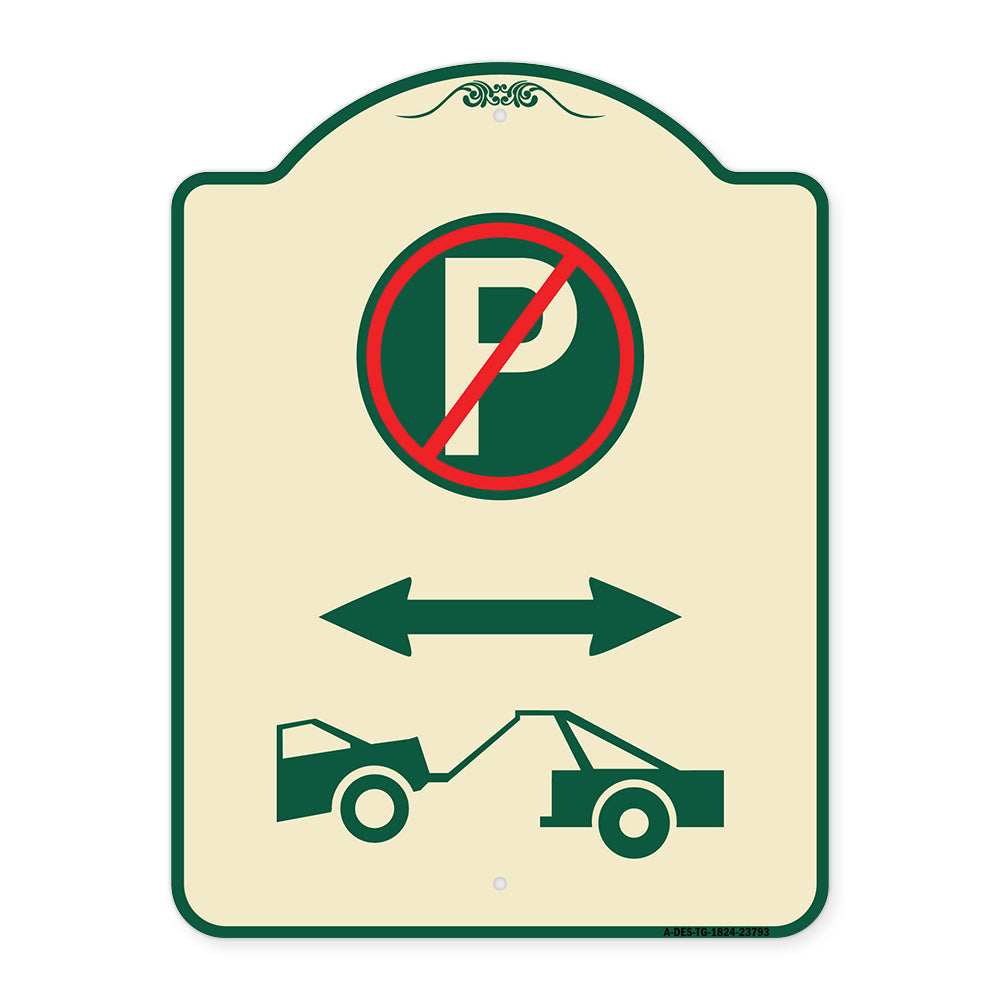 No Parking - Tow Away Zone (With Graphic)