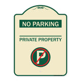 No Parking - Private Property (With No Parking Symbol)