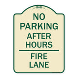 No Parking - After Hours Fire Lane