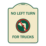 No Left Turn for Trucks with Graphic