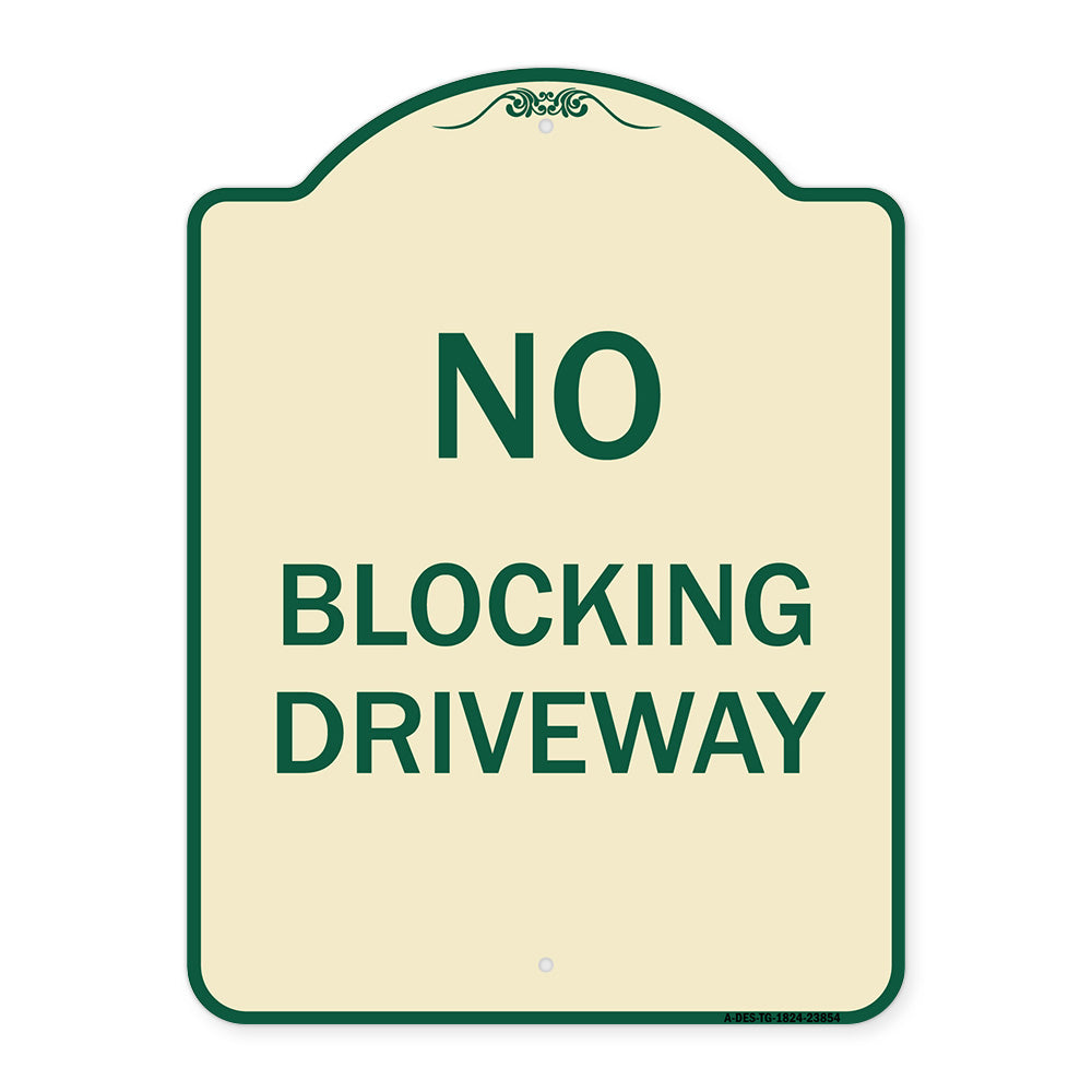 No Blocking Driveway