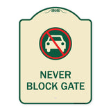 Never Block Gate with No Car Symbol