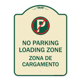 Loading Zone Zona De Cargamento (With No Parking Symbol)