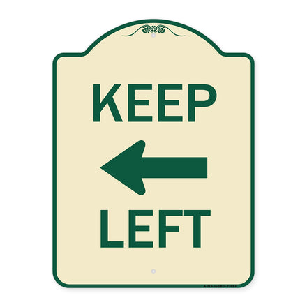 Keep Left Sign (Left Arrow)