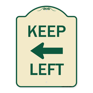 Keep Left Sign (Left Arrow)