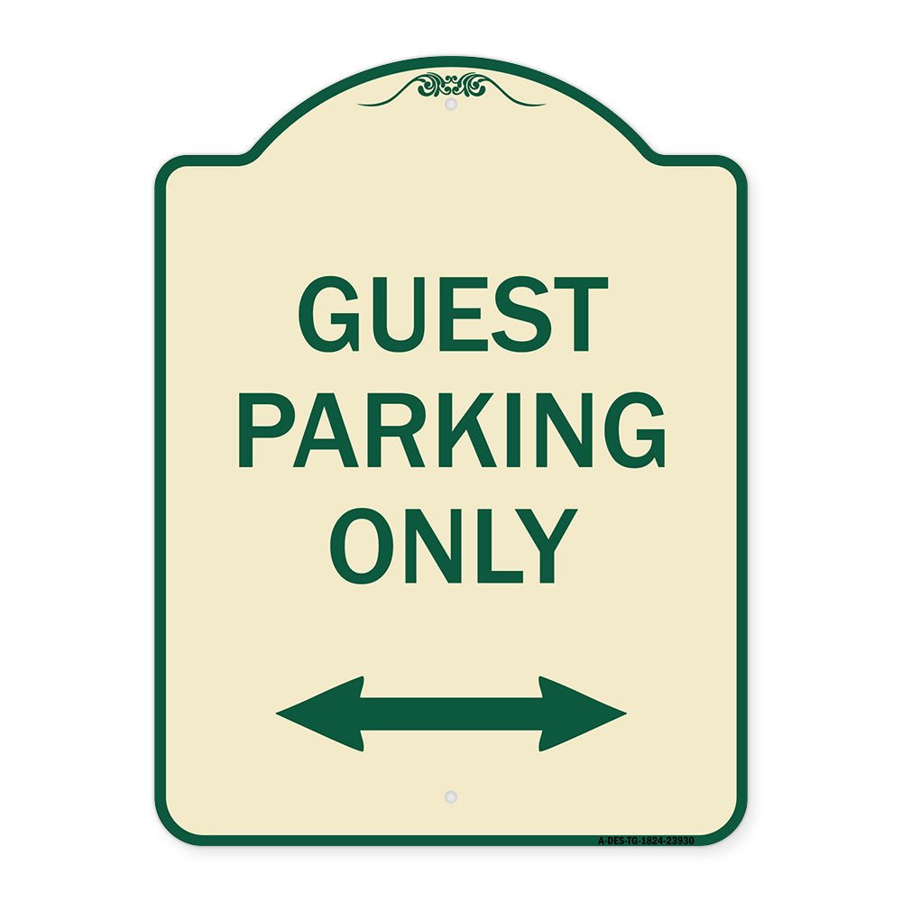 Guest Parking Only (With Bidirectional Arrow)