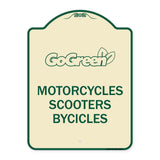 Go Green Sign Go Green - Motorcycles Scooters Bicycles
