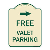 Free Valet Parking with Right Arrow