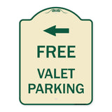 Free Valet Parking with Left Arrow