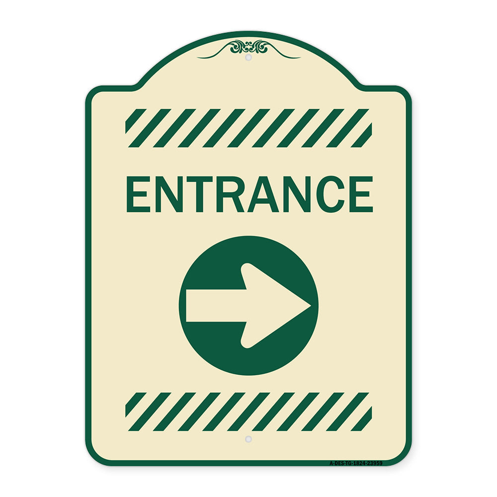 Flex Post Entrance with Right Arrow Decal Only for Flex Paddle