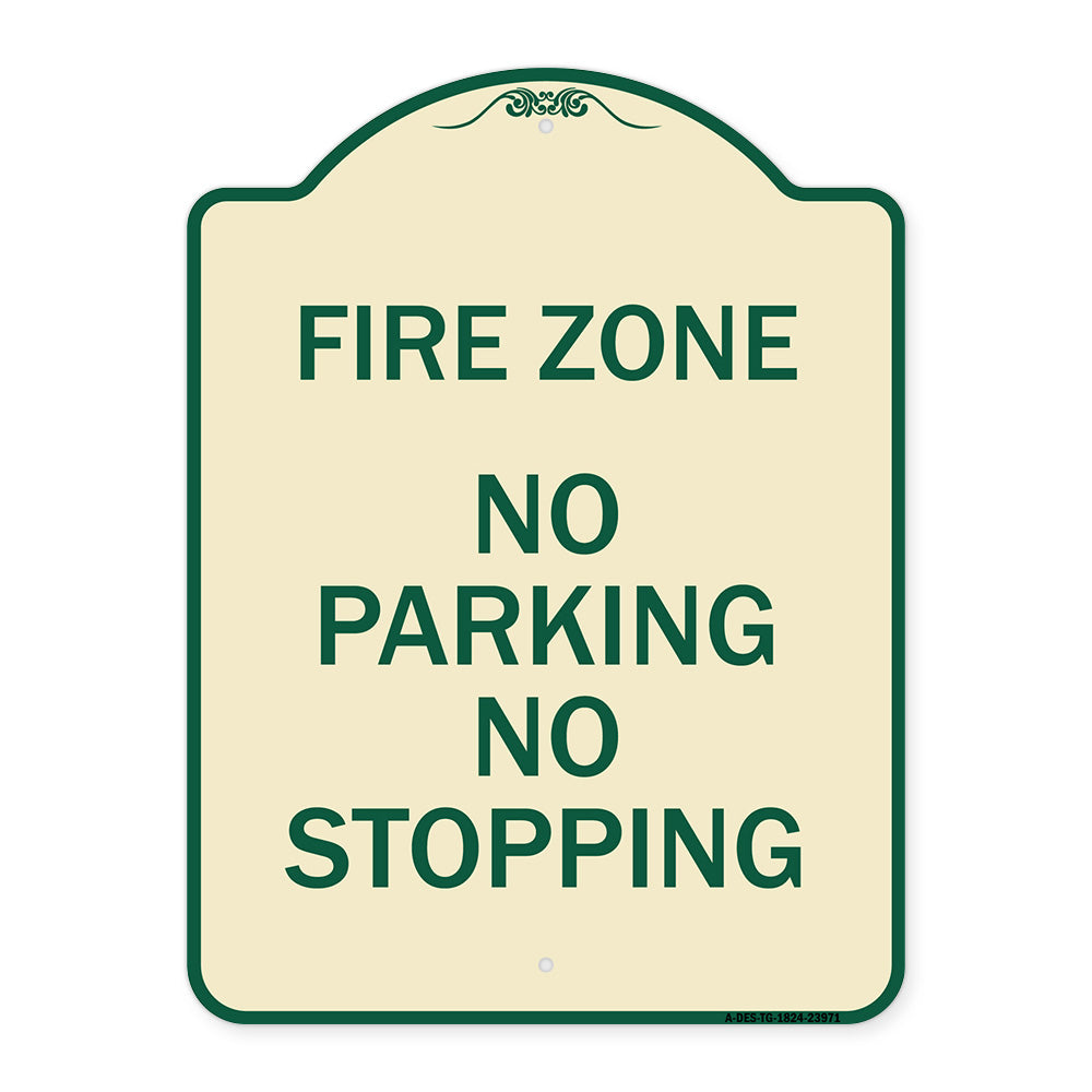 Fire Zone No Parking No Stopping