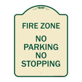 Fire Zone No Parking No Stopping
