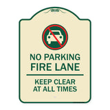 Fire Lane Keep Clear at All Times with Graphic