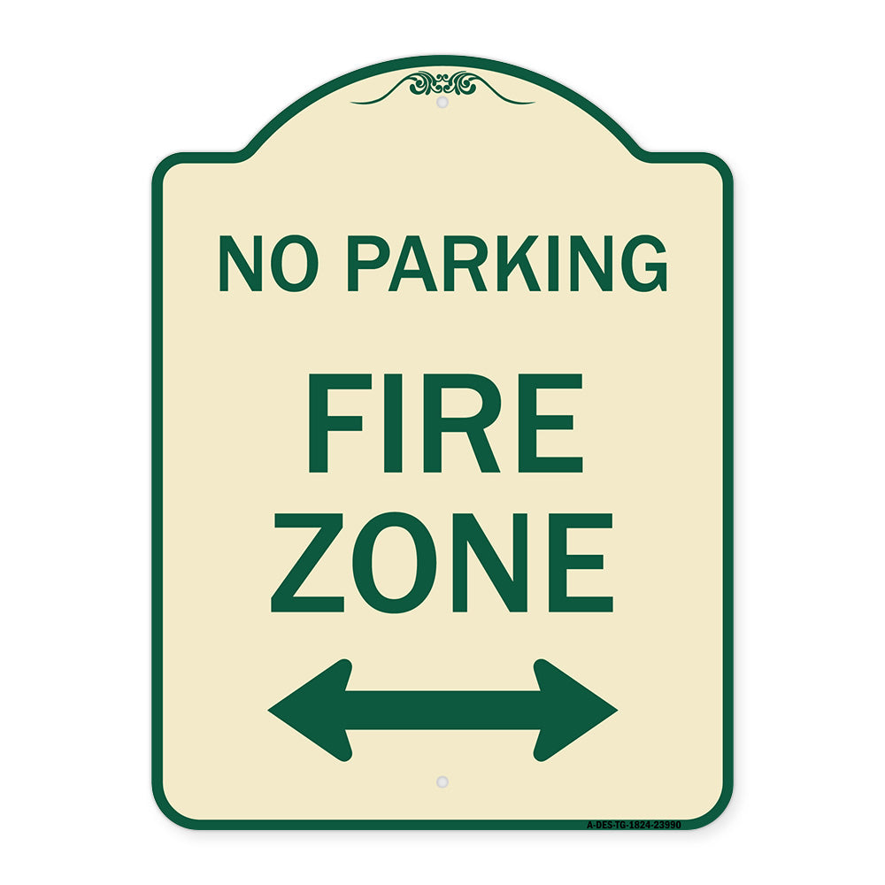 Fire Lane with Bidirectional Arrow