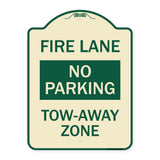 Fire Lane Sign No Parking Tow-Away Zone