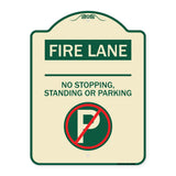 Fire Lane - No Stopping Standing or Parking (With No Parking Symbol)