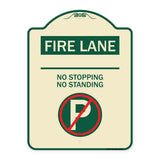 Fire Lane - No Stopping No Standing (With No Parking Symbol)