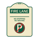 Fire Lane - No Parking No Waiting (With No Parking Symbol)