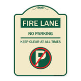 Fire Lane - No Parking Keep Clear at All Times (With No Parking Symbol)