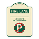Fire Lane - No Parking Police Enforced (With No Parking Symbol)