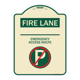 Fire Lane - Emergency Access Route (With No Parking Symbol)