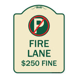 Fire Lane $250 Fine (With No Parking Symbol)