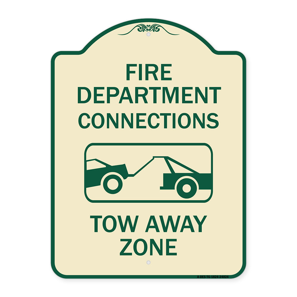 Fire Department Connection Tow Away Zone (With Graphic)