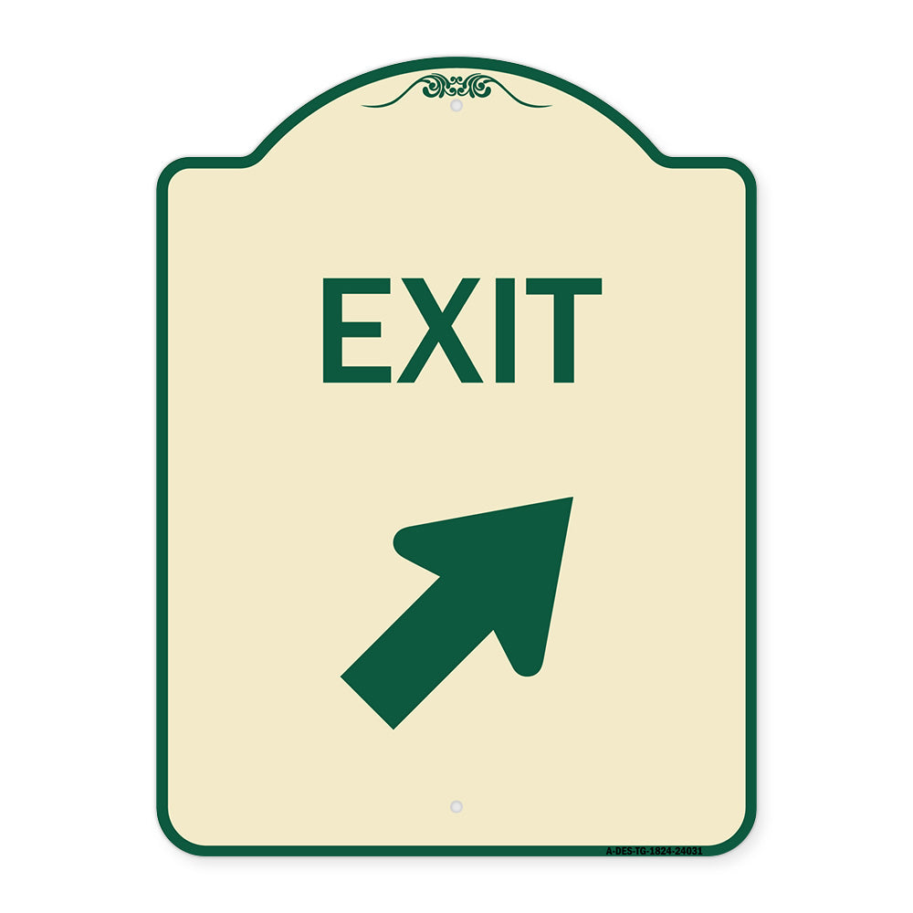 Exit Sign Exit with Right Arrow