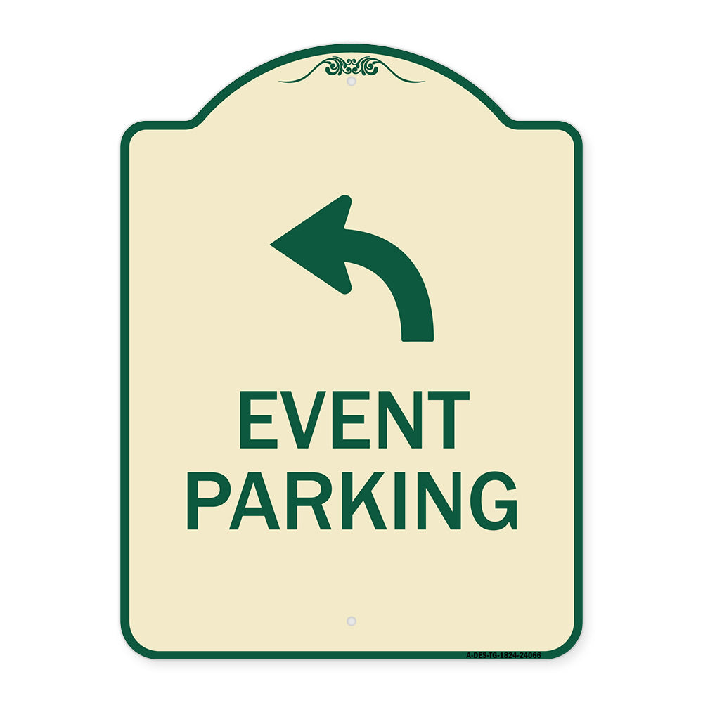 Event Parking Only (With Upper Left Arrow)
