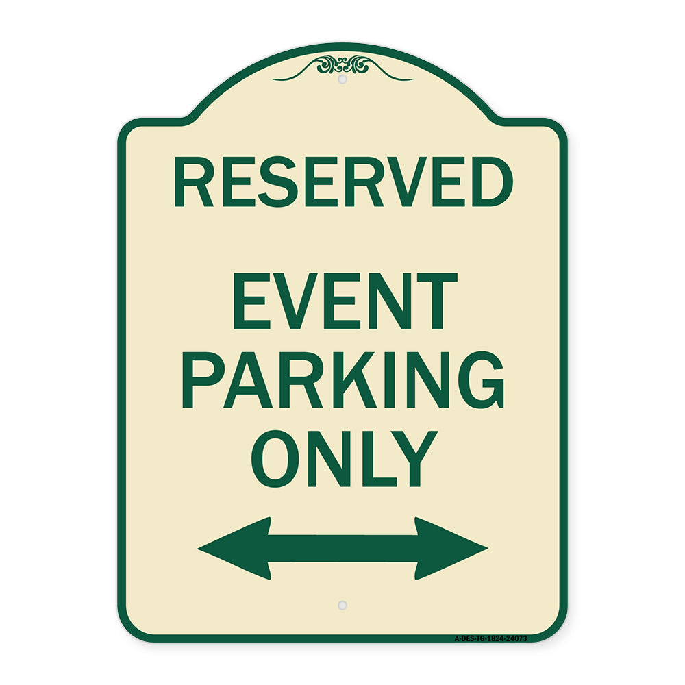 Event Parking Only (With Bidirectional Arrow)