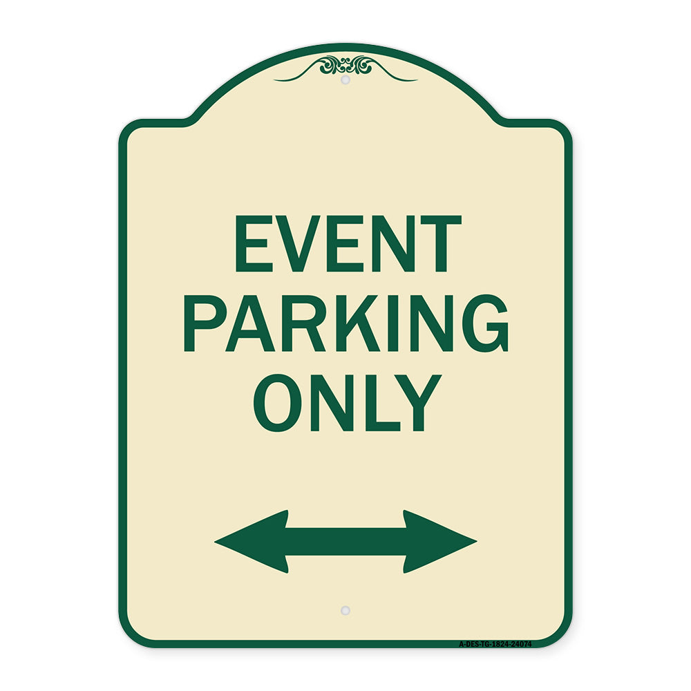 Event Parking Only (With Bidirectional Arrow)