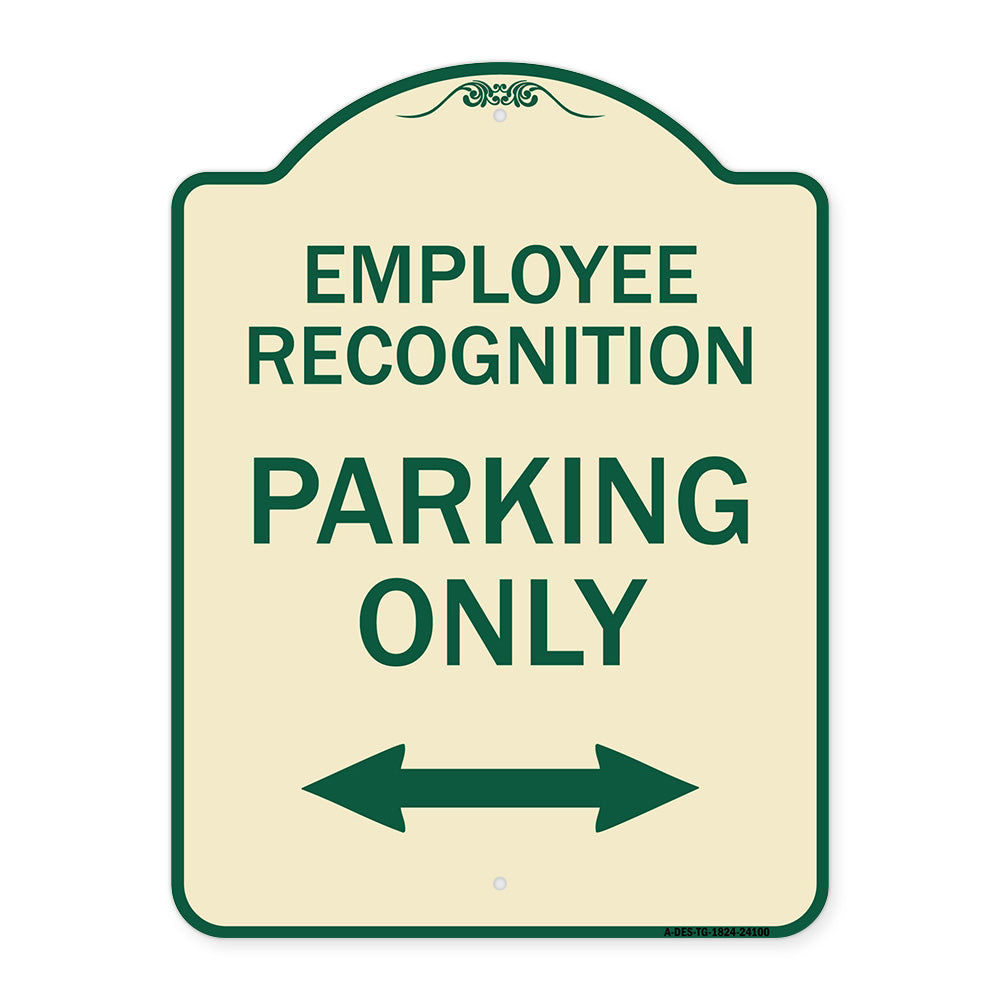 Employee Recognition Parking Only (With Bi-Directional Arrow)