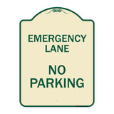 Emergency Lane No Parking Sign