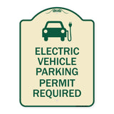 Electric Vehicle Parking Permit Required (With Electric Car Graphic)