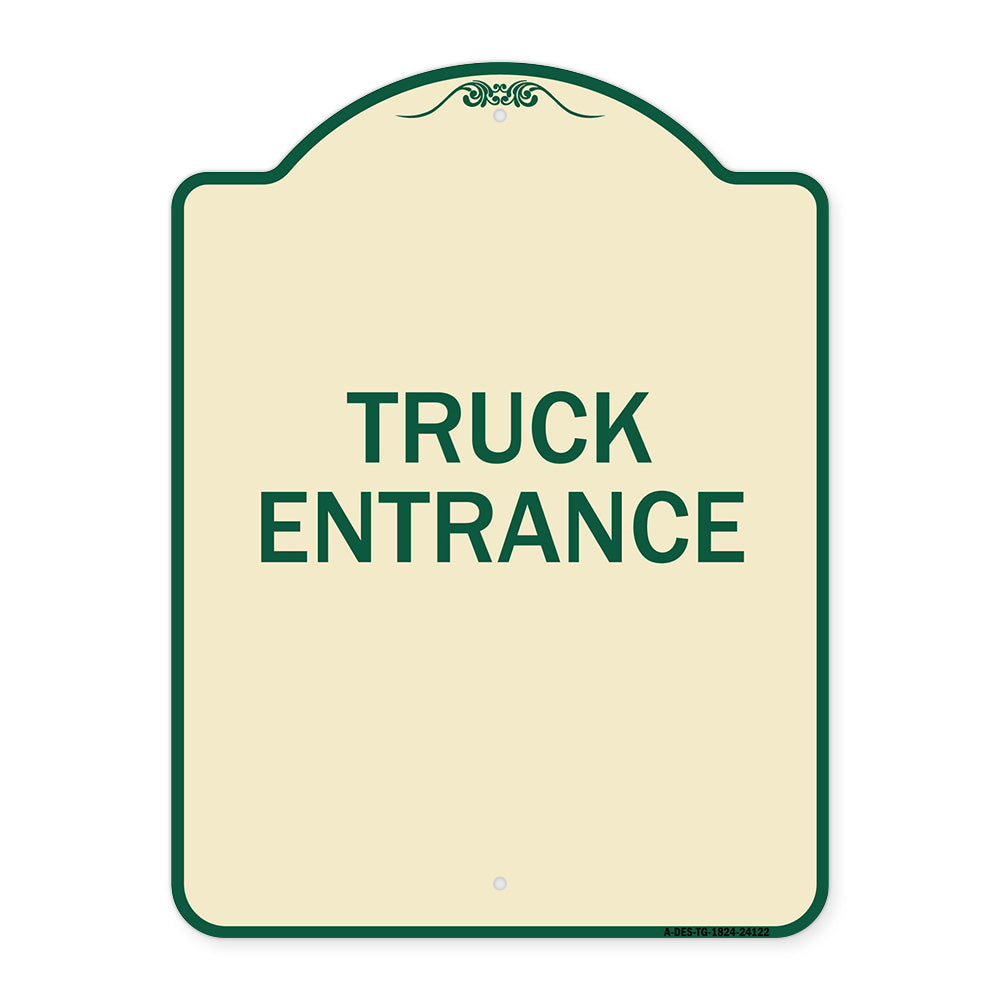 Driveway Sign Truck Entrance