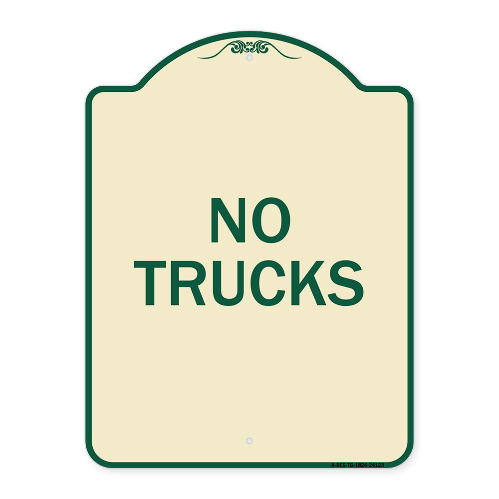 Driveway Sign No Trucks